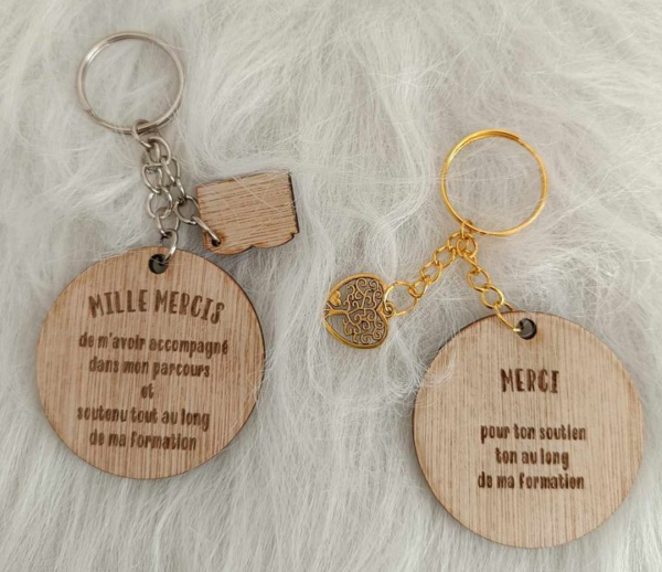 Porte-Clé en Bois Arbre de Vie -Prénom personnalisé – Image 3