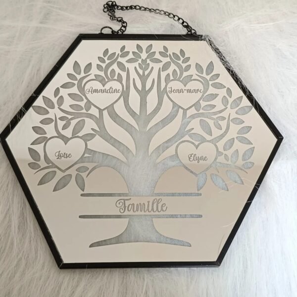 Miroir Famille Arbre de Vie Prénoms personnalisés