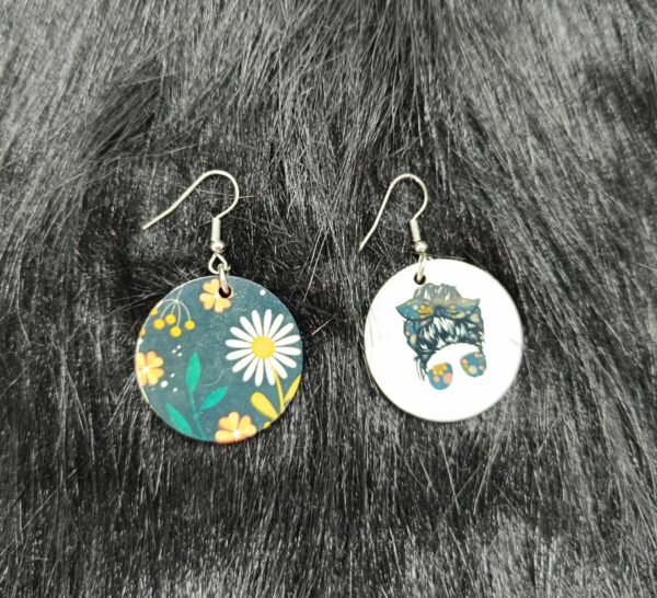 Boucles d'oreilles Femme Glamour au Charme Floral – Image 2